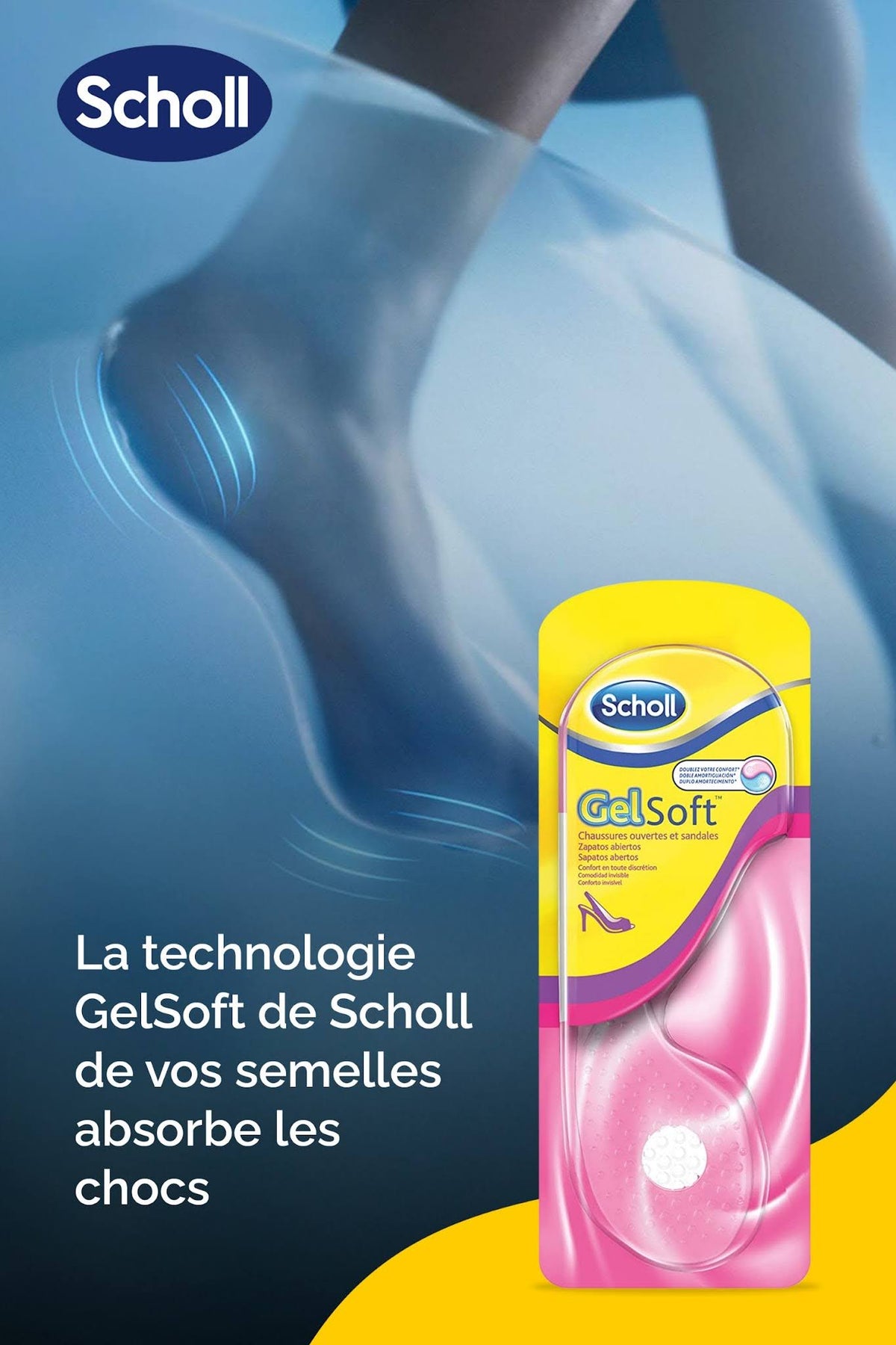 Gel Soft-inlegzool voor haar, voor open schoenen