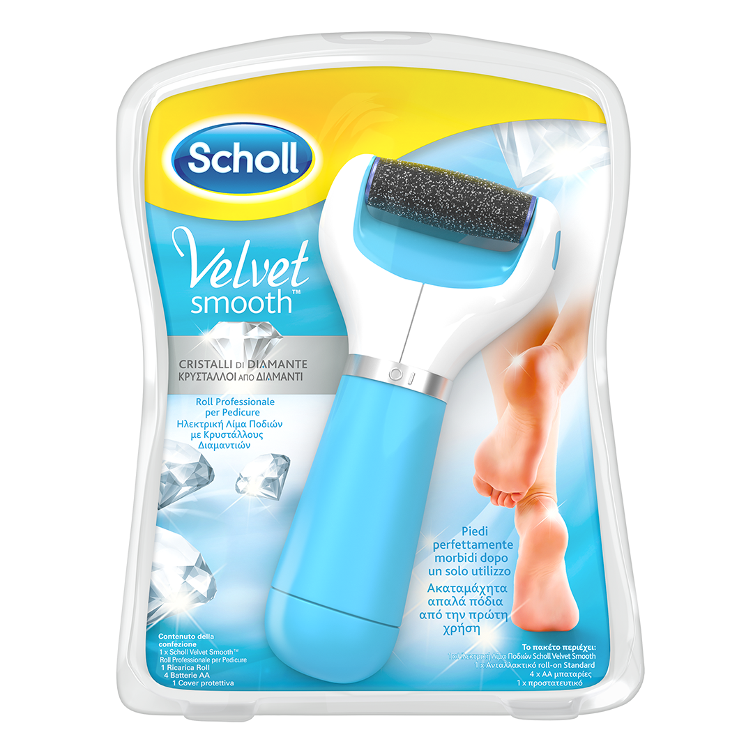 Scholl Velvet Smooth Roll Professionale Cristalli di Diamante - Blu