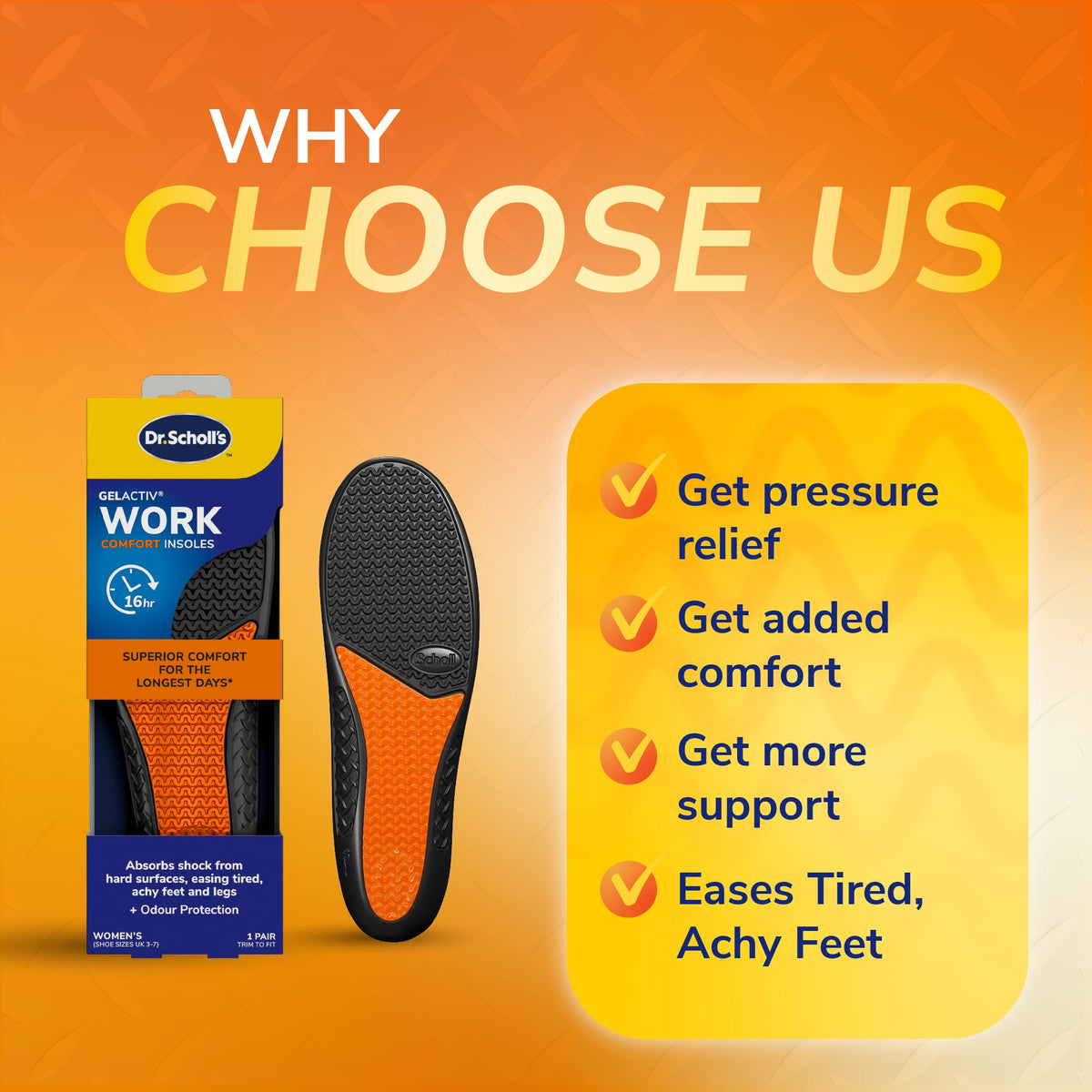 GelActiv™ Work & Boot Insoles Small