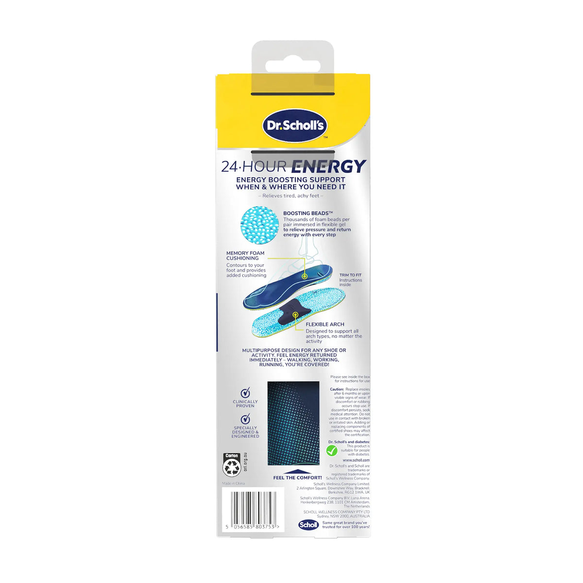 Dr. Scholl’s™ 24-Hour Energy Multipurpose Insoles, Size 5-9
