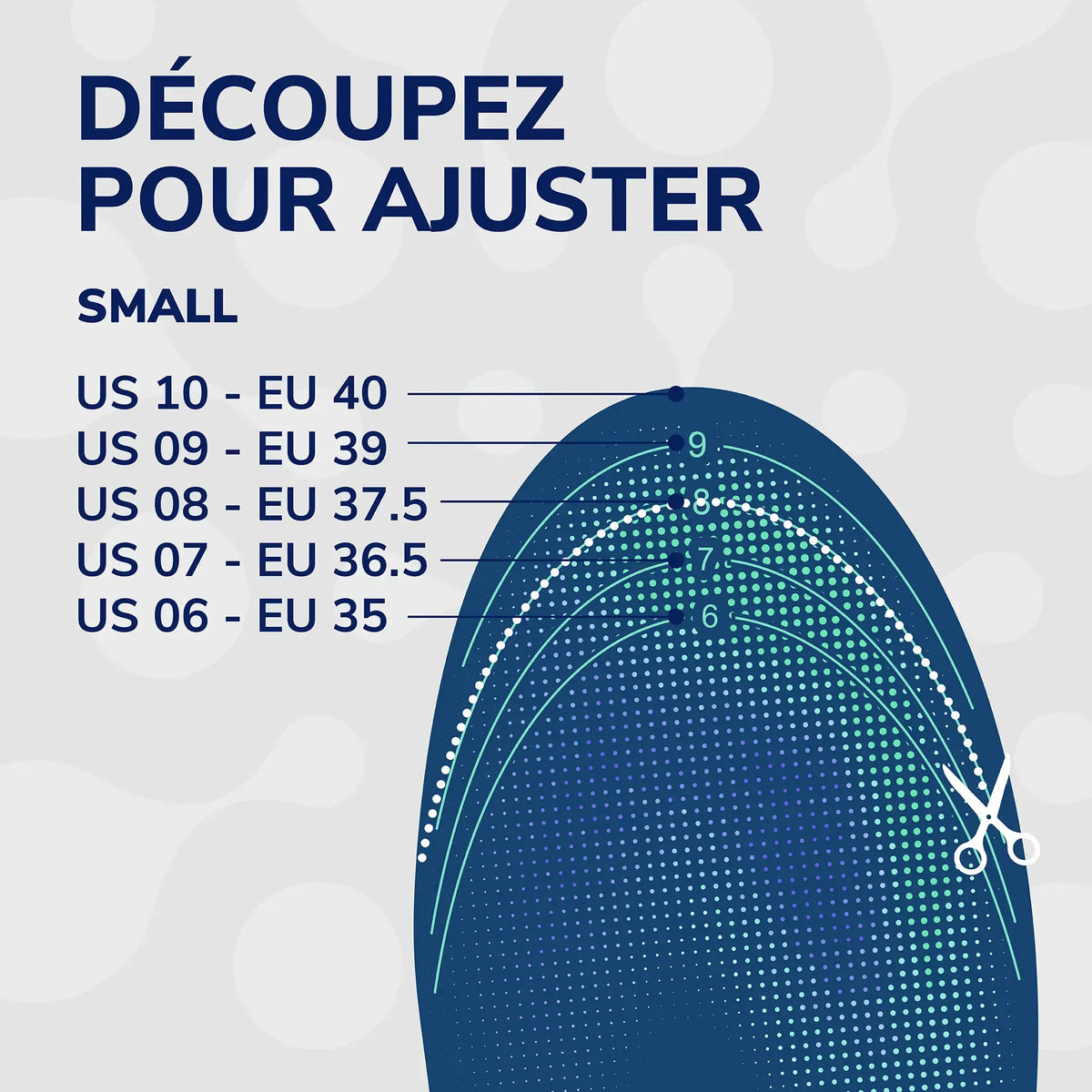 Dr. Scholl's Semelles multi-usages 24-Heures Énergie pour tout type de chaussures, Taille Small 35 à 40