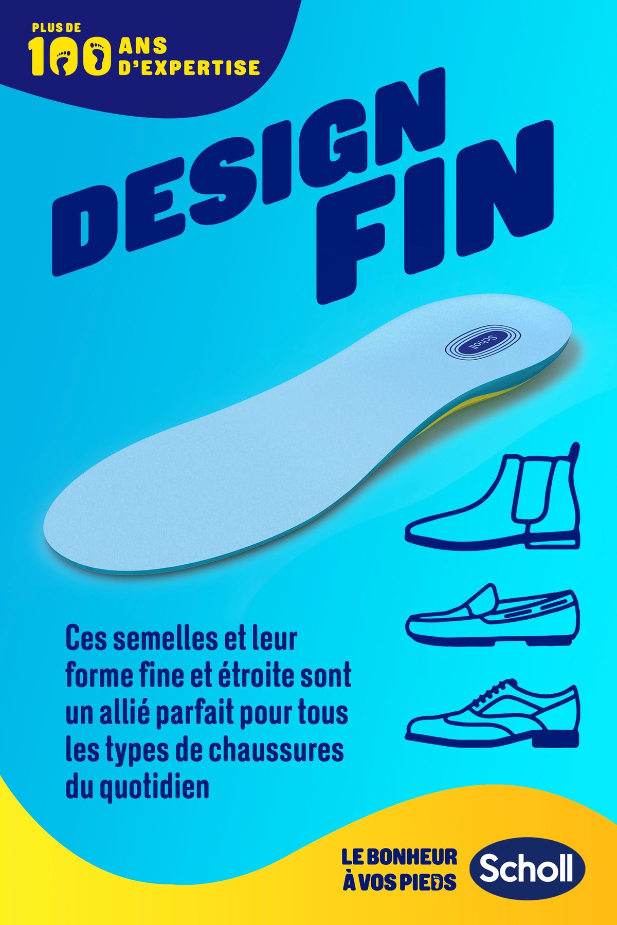 Semelles Scholl GelSoft Quotidien Homme - Pointure 40-46.5