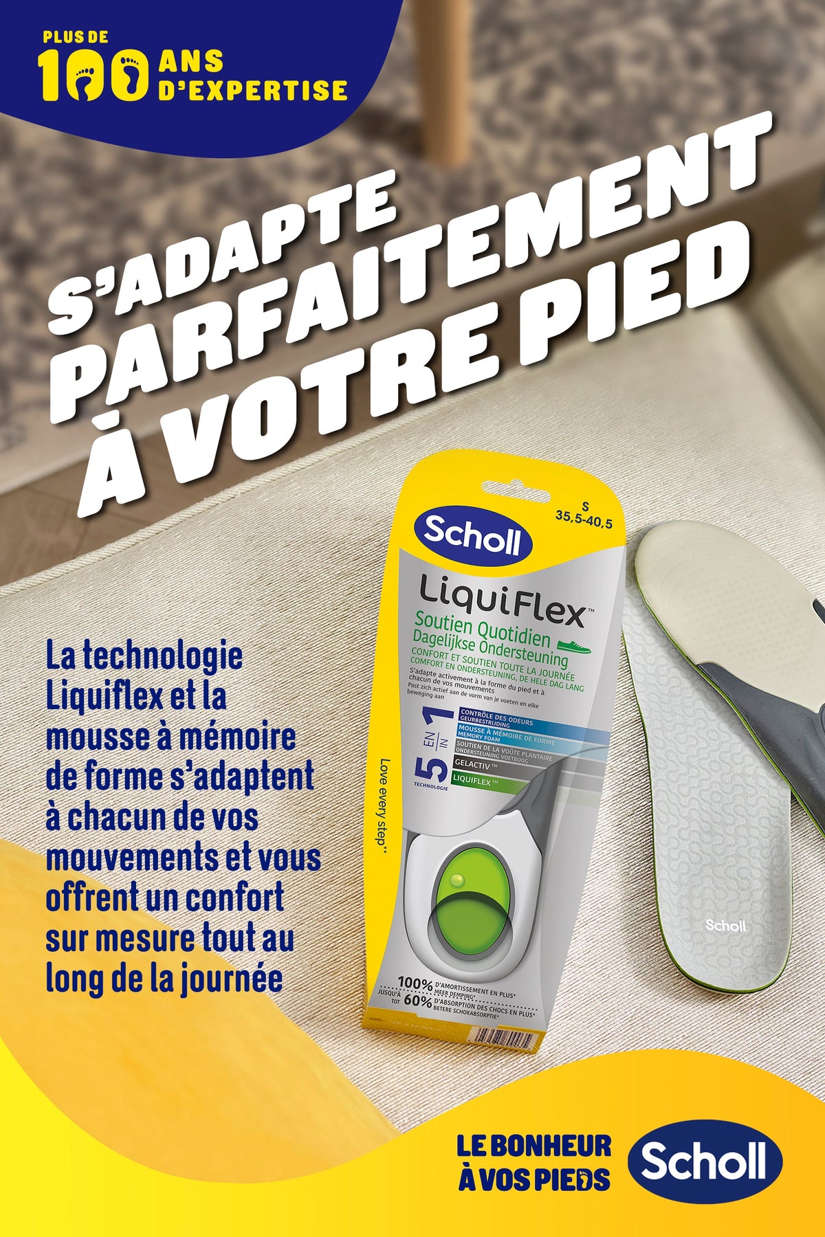 Semelles Scholl LiquiFlex Soutien Quotidien Femmes Pointure 35.5 - 40.5