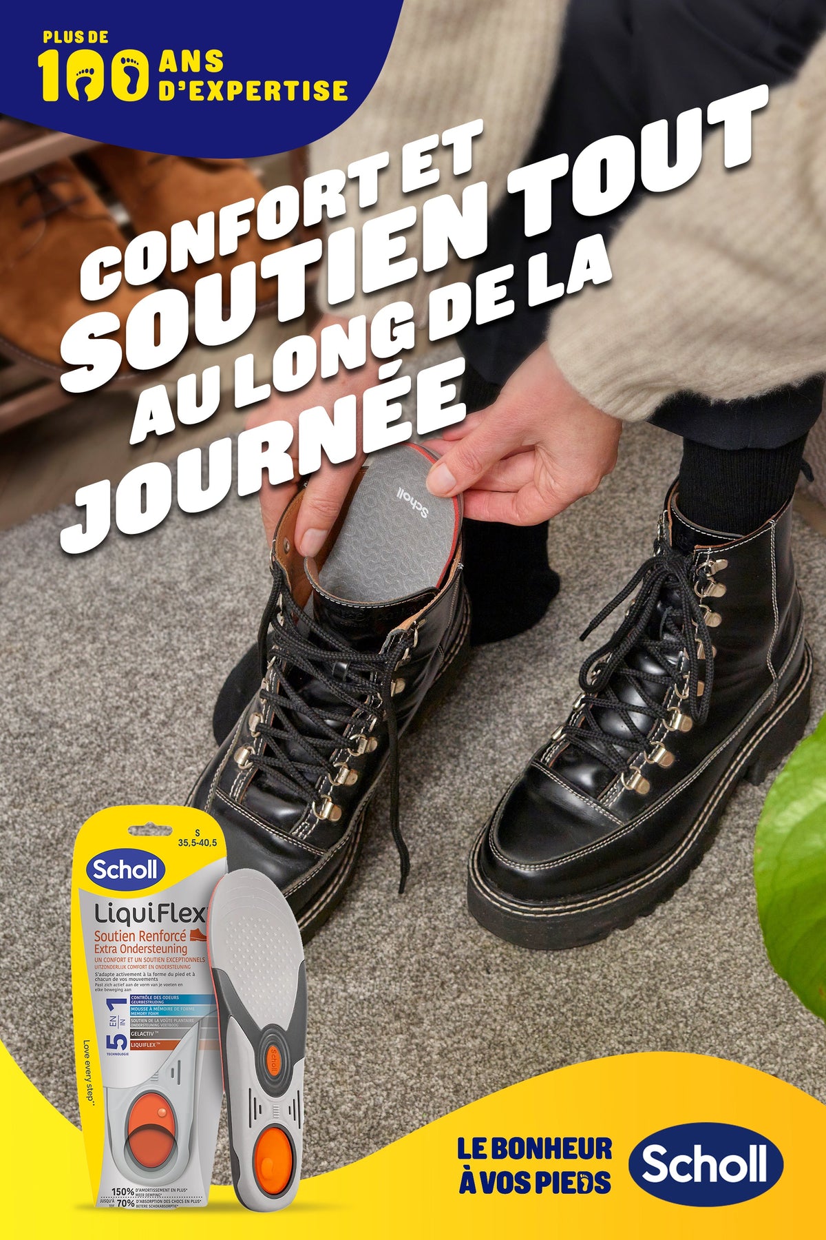 Semelles Scholl LiquiFlex Soutien Renforcé Femmes Pointure 35.5-40.5