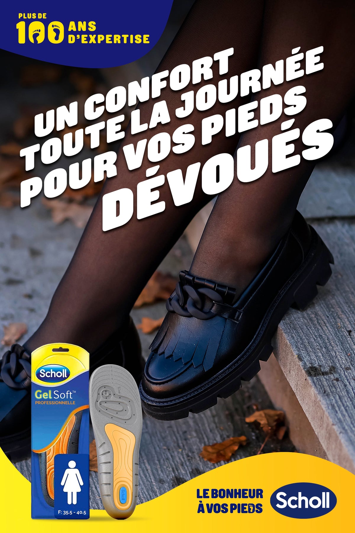 Semelles Scholl GelSoft Professionnelles Femme - Pointure 35.5-40.5