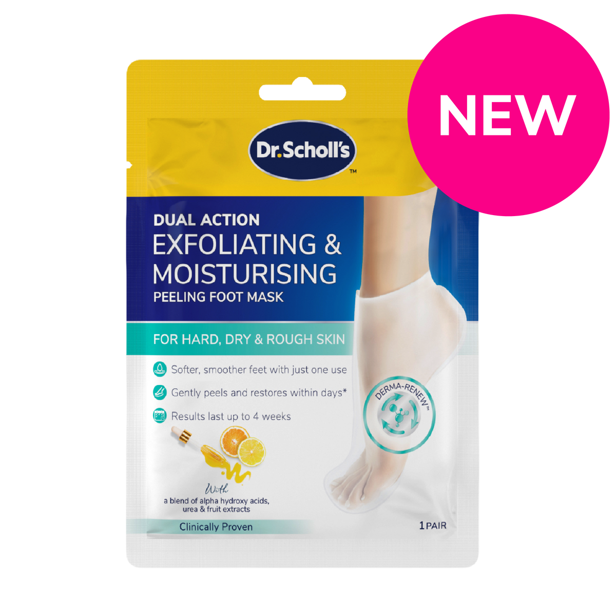 Dr.Scholl’s - Dual Action Exfoliating & Moisturising Peeling Foot Mask