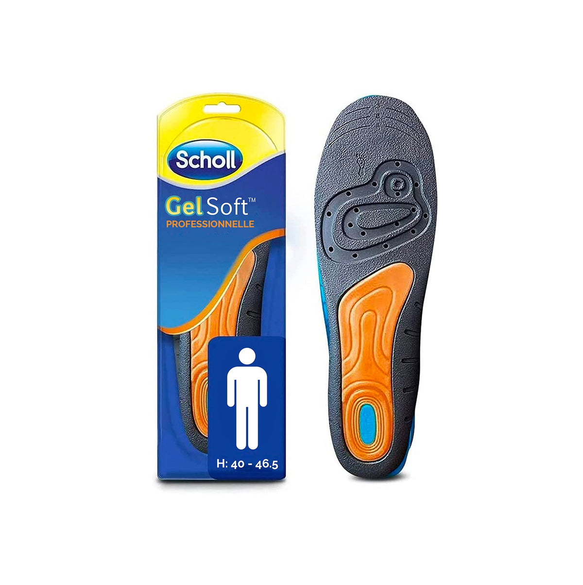 Scholl GelSoft-inlegzolen voor professioneel gebruik, heren - schoenmaat 40-46.5