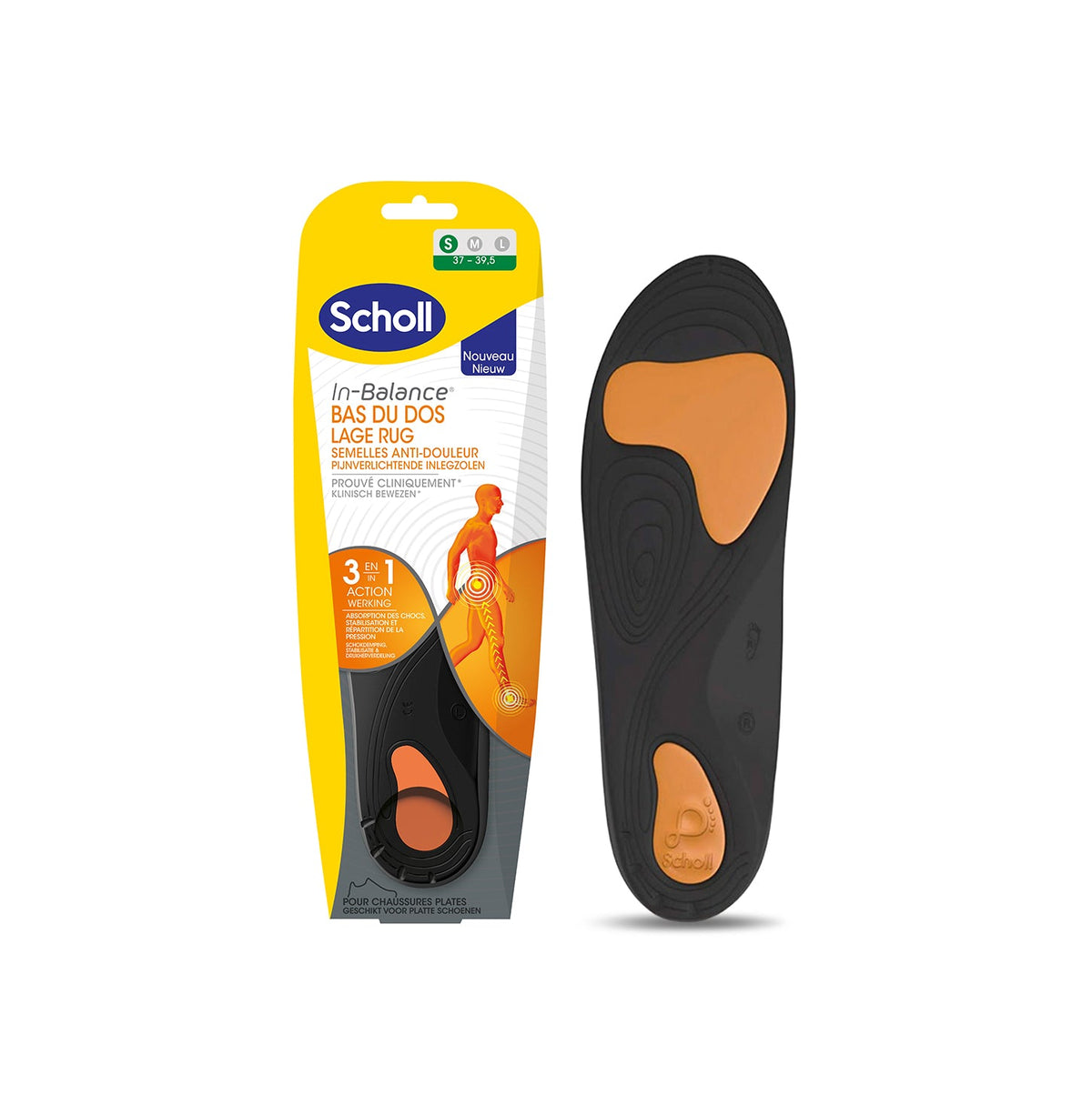 Semelles In-Balance Anti-douleur Bas du Dos Scholl