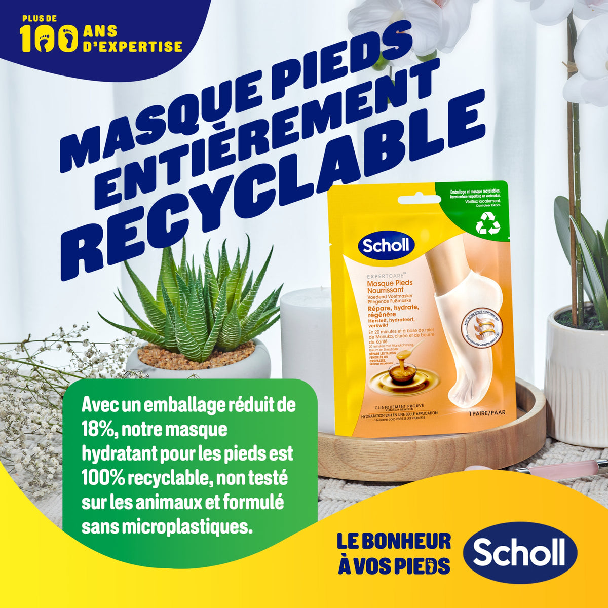 Masques pour pieds Nourrissants - Lot de 4 paires