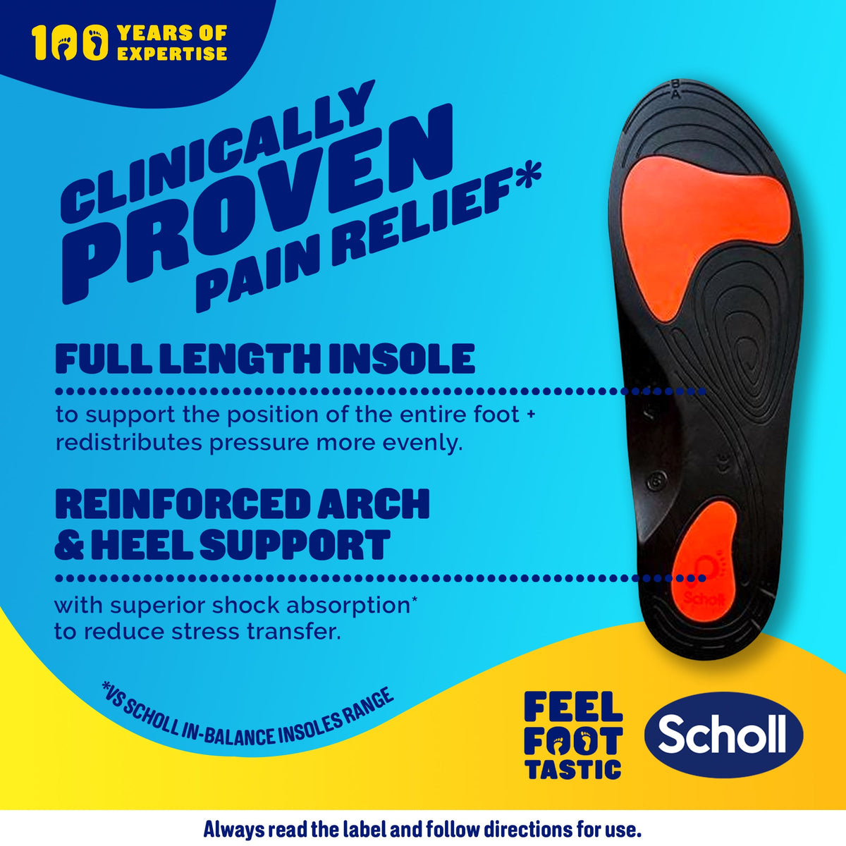 Scholl In-Balance® steunzool voor verlichting van pijn in de onderrug