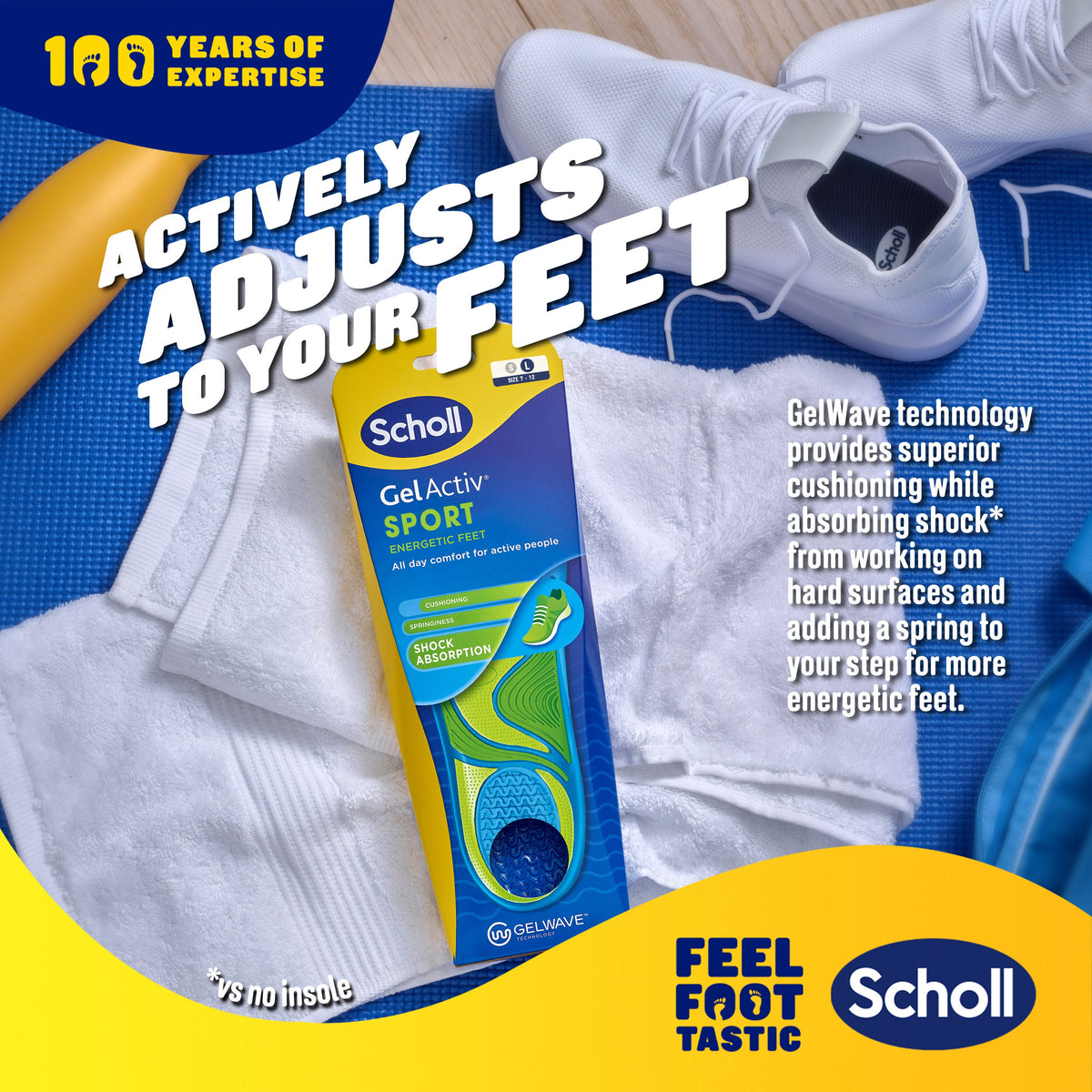 Scholl GelActiv® Sport Insoles (Large)