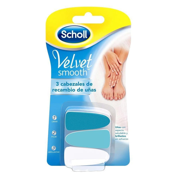 3 Cabezales de recambio de uñas Velvet Smooth™-Scholl ES-Scholl ES