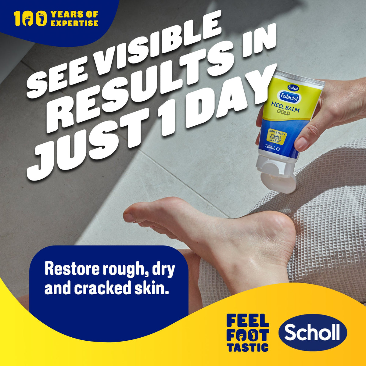 Scholl Eulactol hielbalsem Gold voordeelverpakking (2 x 120ml)