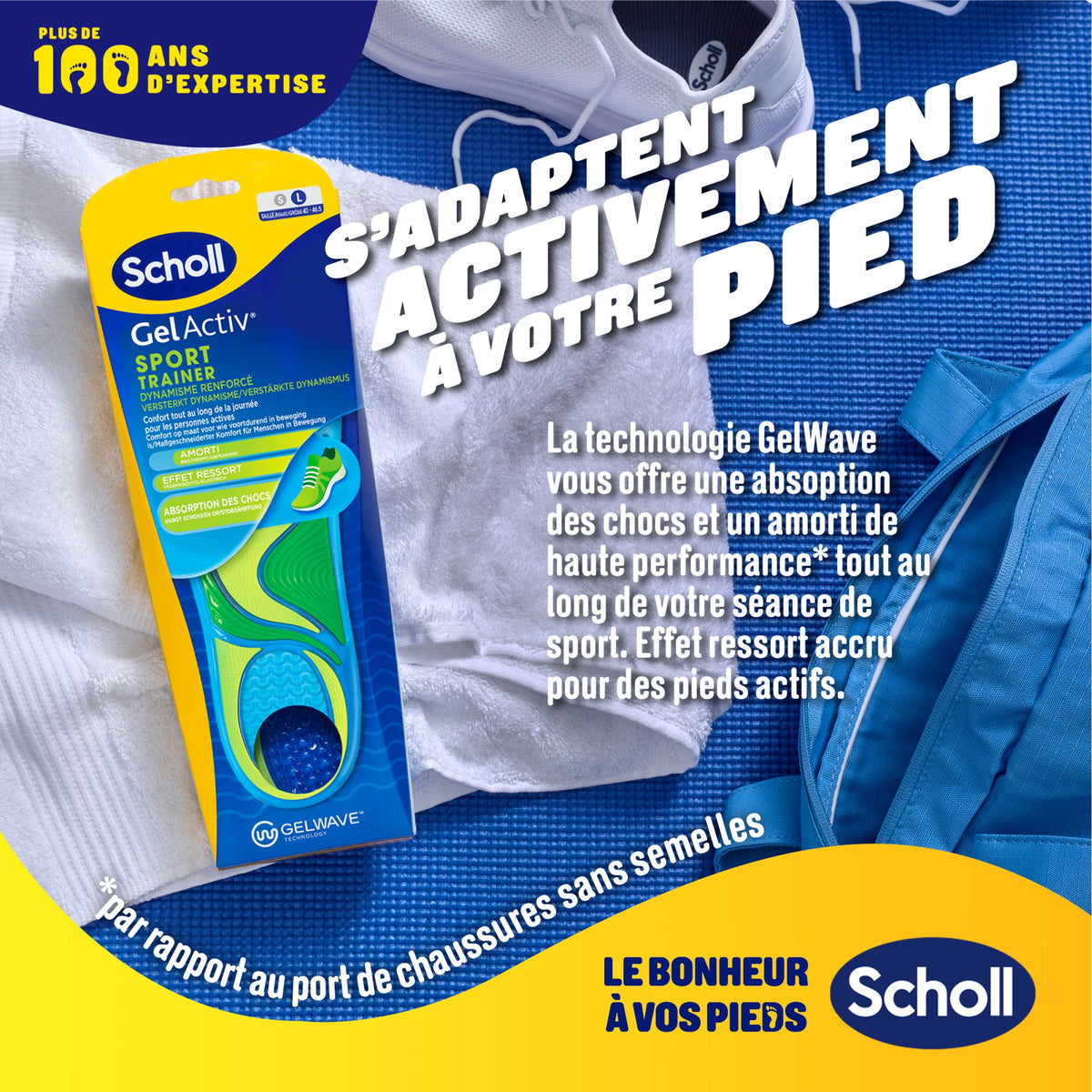 Semelles Scholl GelActiv Sport - Pointure 40 - 46.5