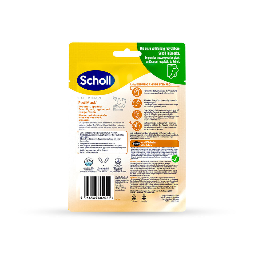 Scholl DE Care ExpertCare Fussmaske mit Manuka-Honig