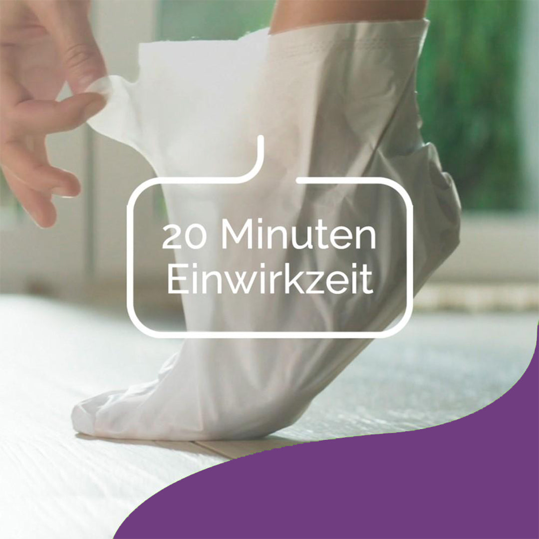 Scholl DE Care Scholl ExpertCare Intensiv pflegende Fußmaske in Socken – Enstpannende Maske mit Lavendelöl