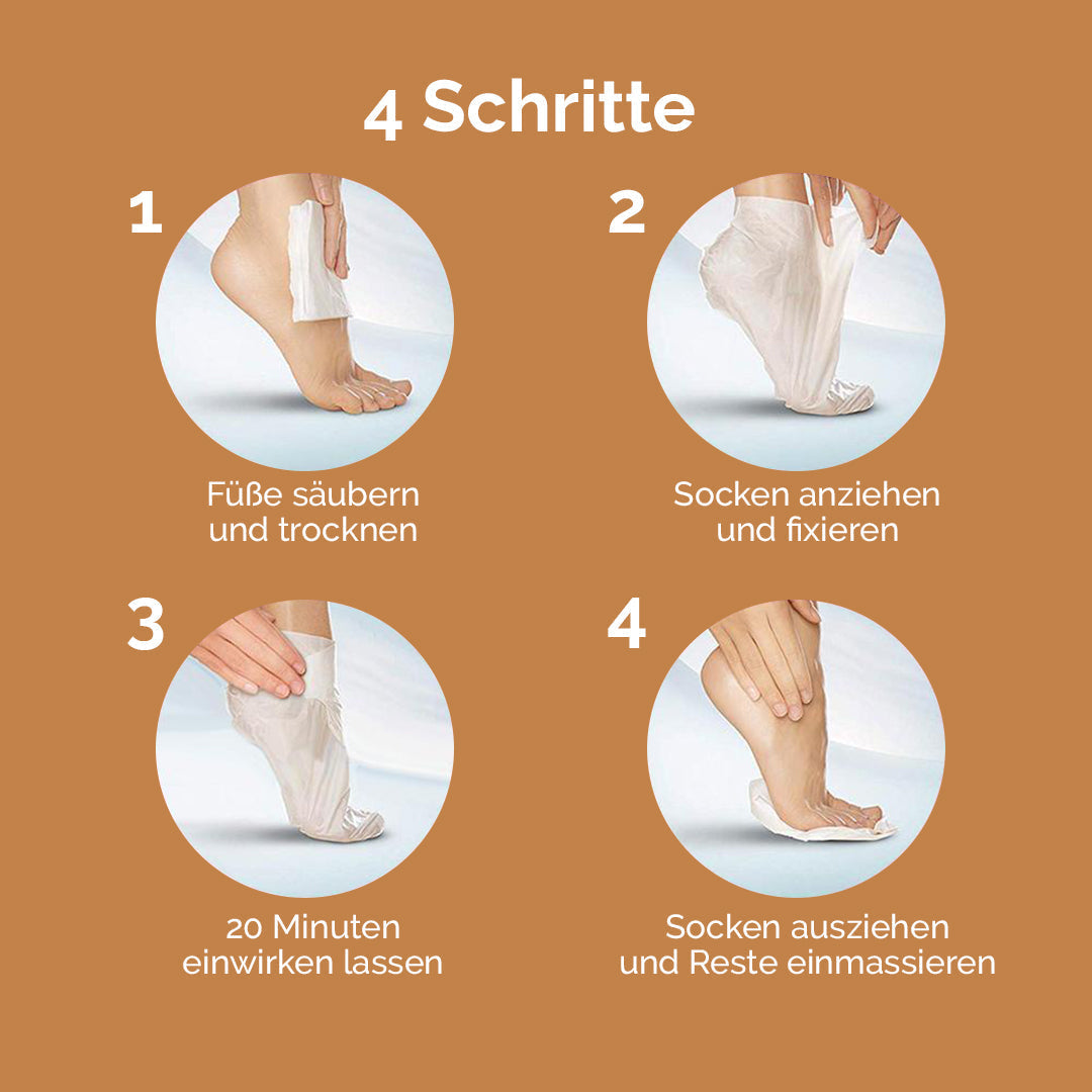 Scholl DE Care Scholl Expertcare intensiv pflegende Fußmaske in Socken mit Honig und Mandel – 1 Paar Einwegsocken