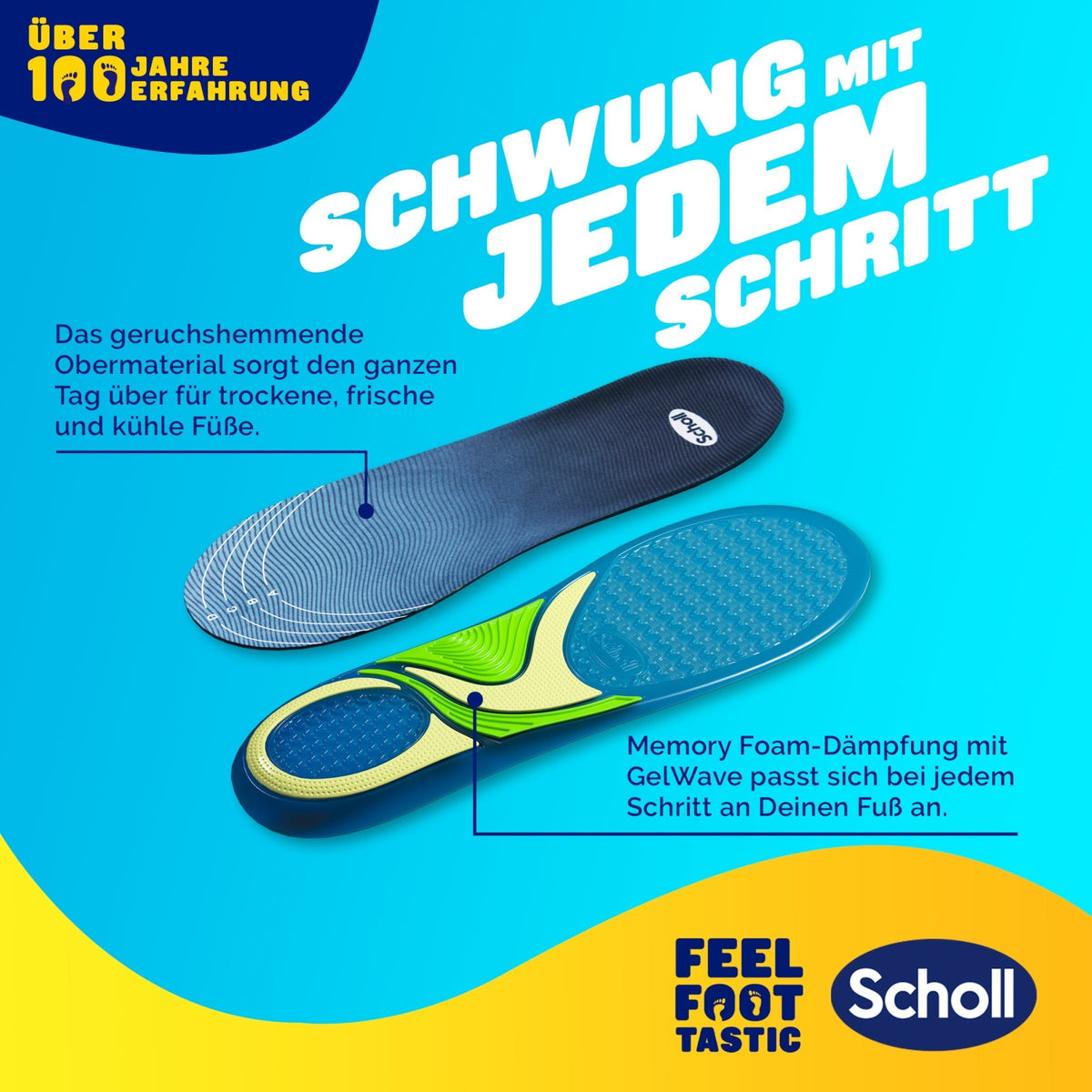 Scholl DE Insoles 35.5 - 40.5 GelActiv™ Sport Einlegesohlen Frauen