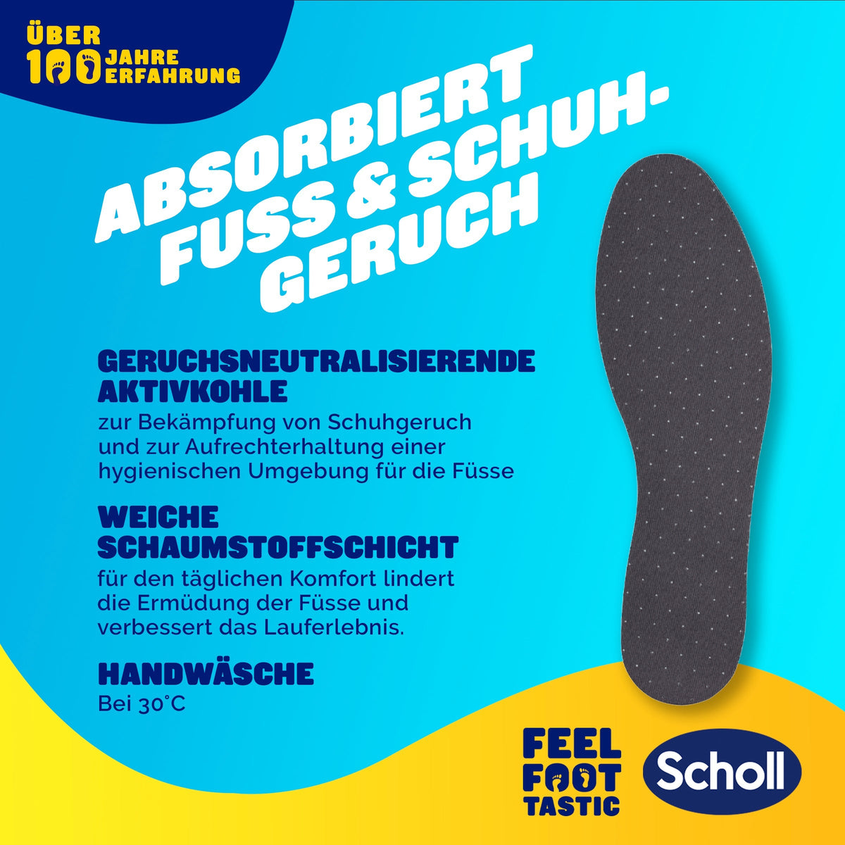 Scholl DE Insoles 35.5 - 40.5 Scholl Frische Einlegesohlen