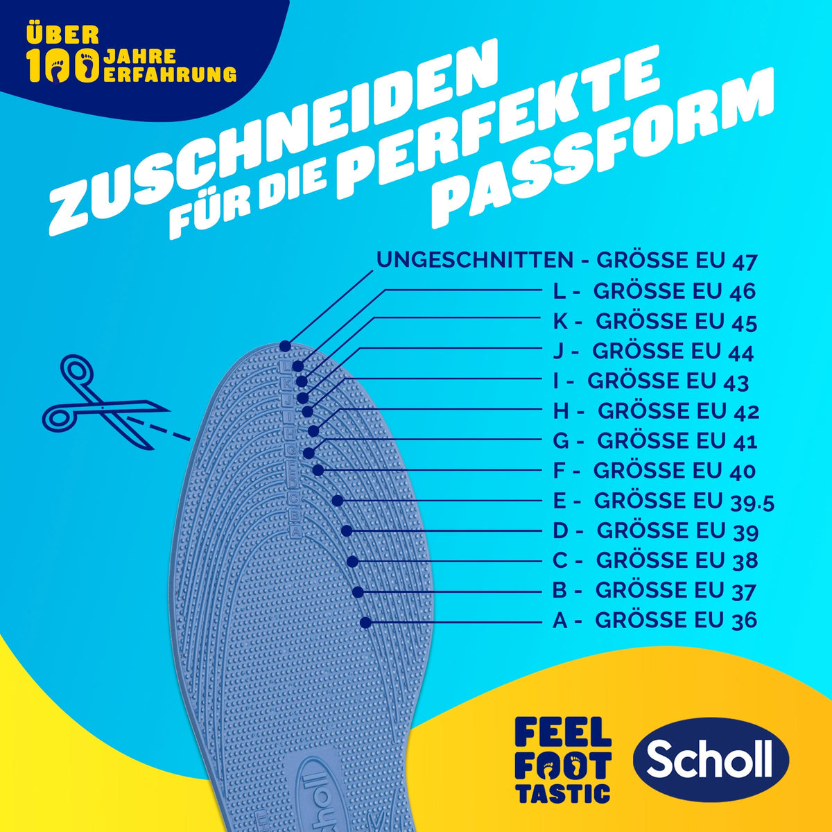 Scholl DE Insoles 35.5 - 40.5 Scholl Stoßdämpfende Einlegesohlen