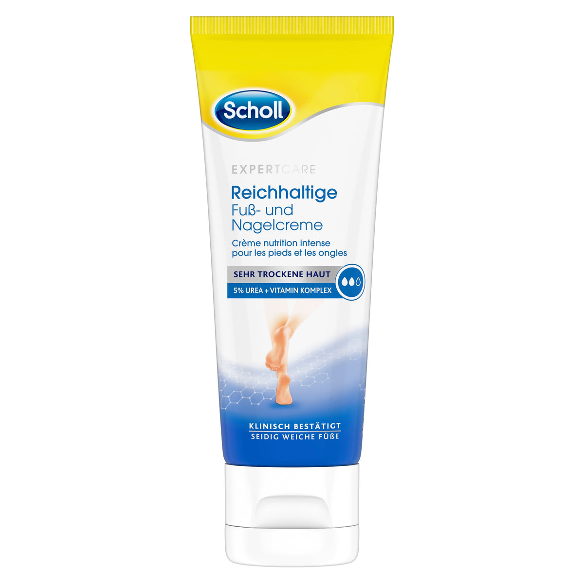 Scholl DE Scholl Fuß- und Nagel-Creme, reichhaltig mit Urea (5%), 75 ml