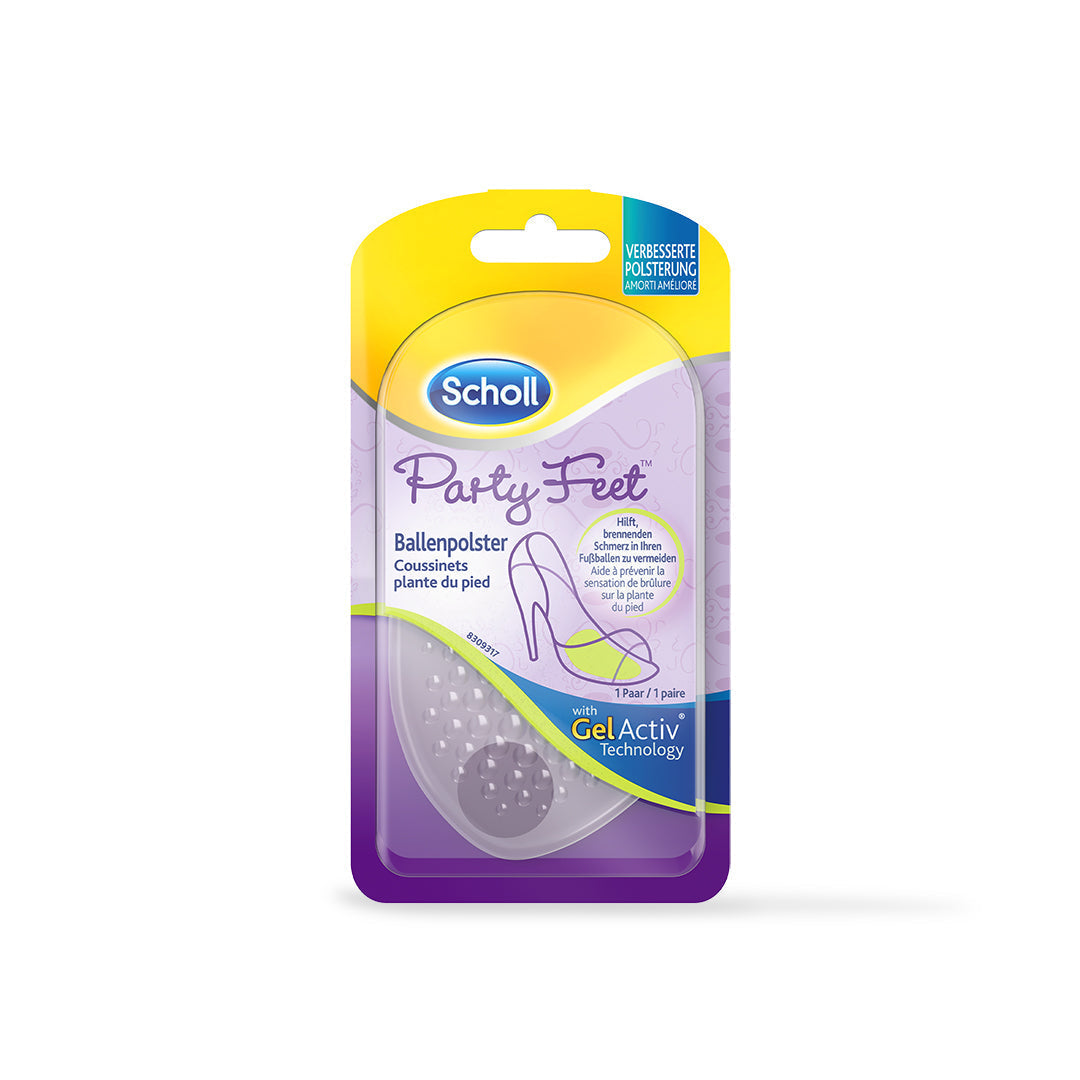 Scholl Site DE Insoles Scholl Party Feet Ballenpolster mit GelActiv Technologie - Geleinlagen für Schuhe