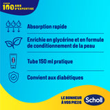 Scholl Crème Pieds Hydratation Renforcée pour peaux sèches, 150ml
