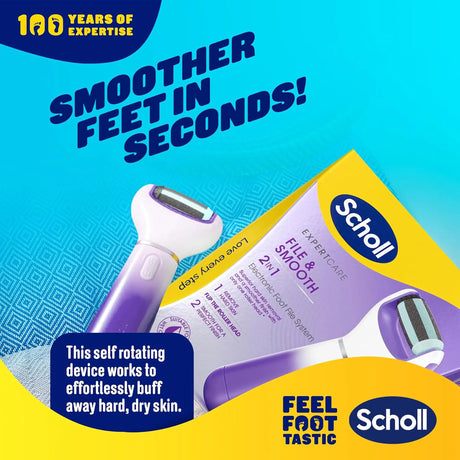 Scholl Care Purple Expert Care 2-in-1 File & Smooth Foot File