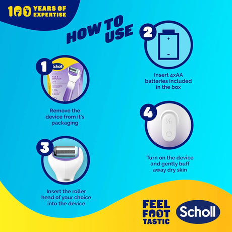 Scholl Care Purple Expert Care 2-in-1 File & Smooth Foot File