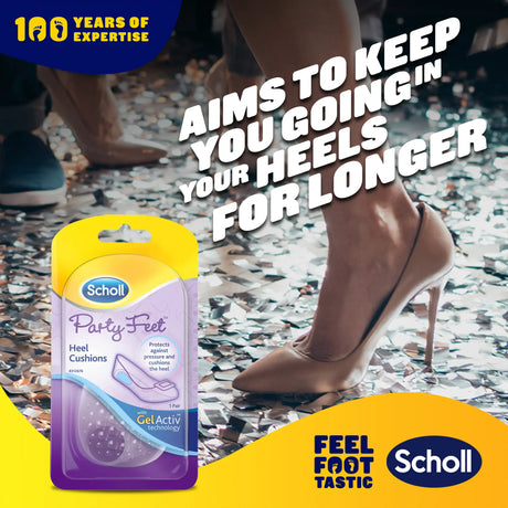 Scholl Insoles Party Feet Gel Heel Cushions