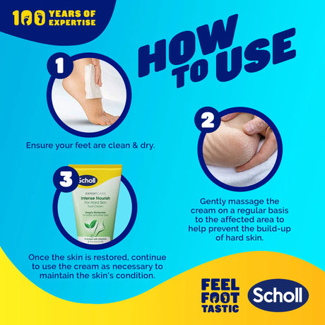 Scholl Care Intense Nourish for Hard Skin Foot Cream 150ml