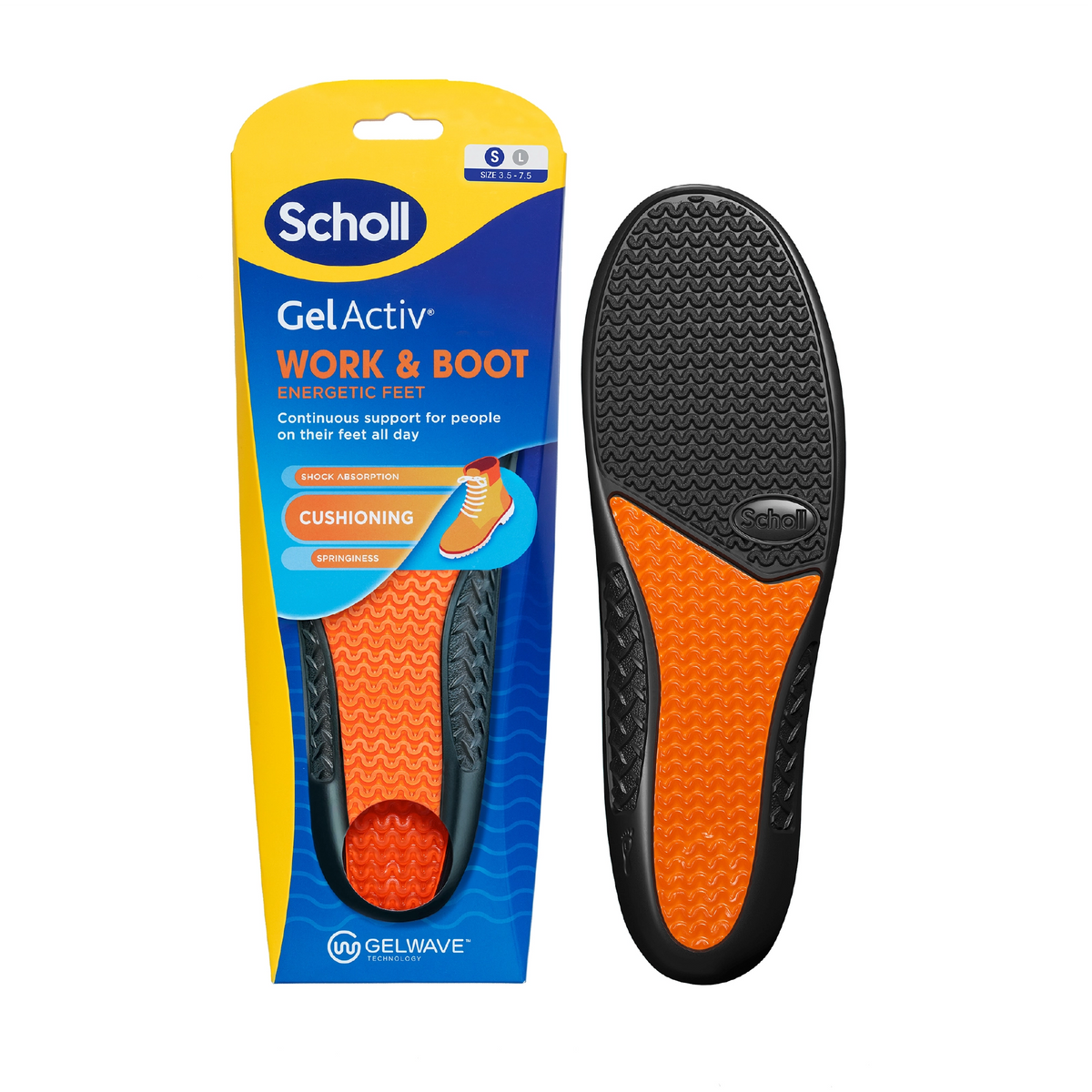 Scholl Insoles 3.5 -7.5 GelActiv™ Work & Boot Insoles