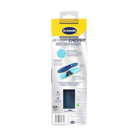 Scholl Insoles S (3-7) 24-Hour Energy Multipurpose Insoles - Small