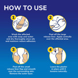 Scholl Aid Open Blisters, Cuts and Grazes Medical Grade Blister Plasters with Hydrogel Technology, Pack of 6