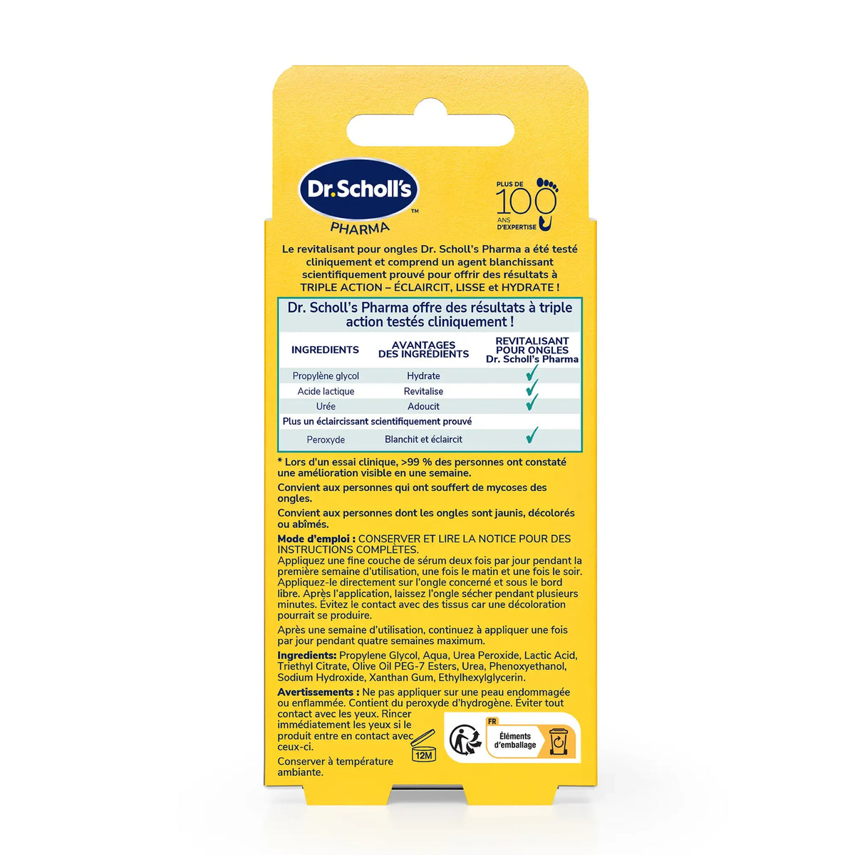 Dr Scholl’s Sérum revitalisant ongles jaunis, décolorés ou abimés 10ml