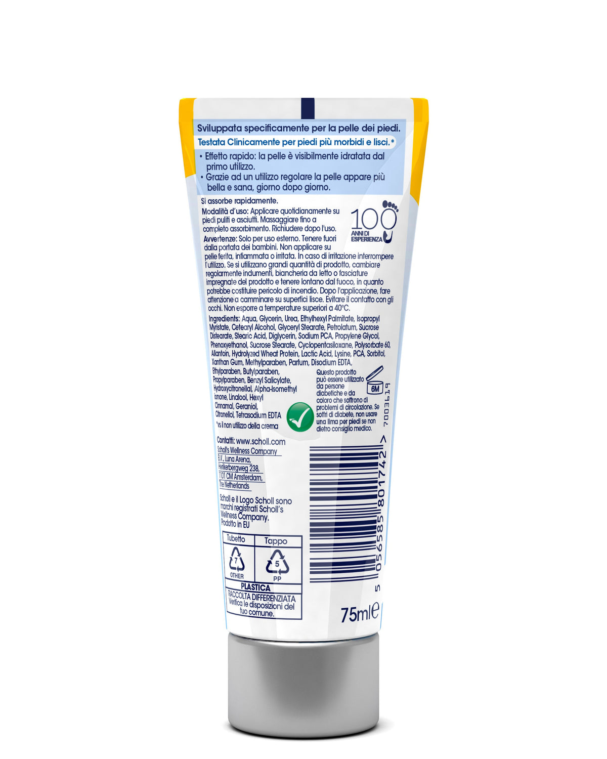 Crema idratante per piedi secchi Hydration Boost 75 ml