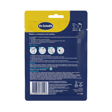 Dr. Scholl’s™ Intensely Moisturising Foot Mask (Macadamia)