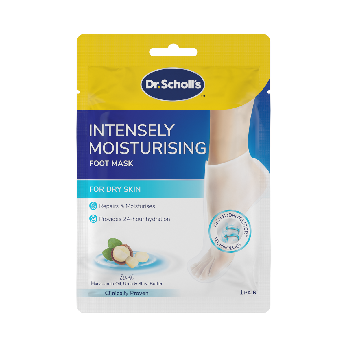 Dr. Scholl’s™ Intensely Moisturising Foot Mask (Macadamia)