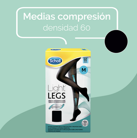Medias de compresión ligera Scholl 60 DEN color negro