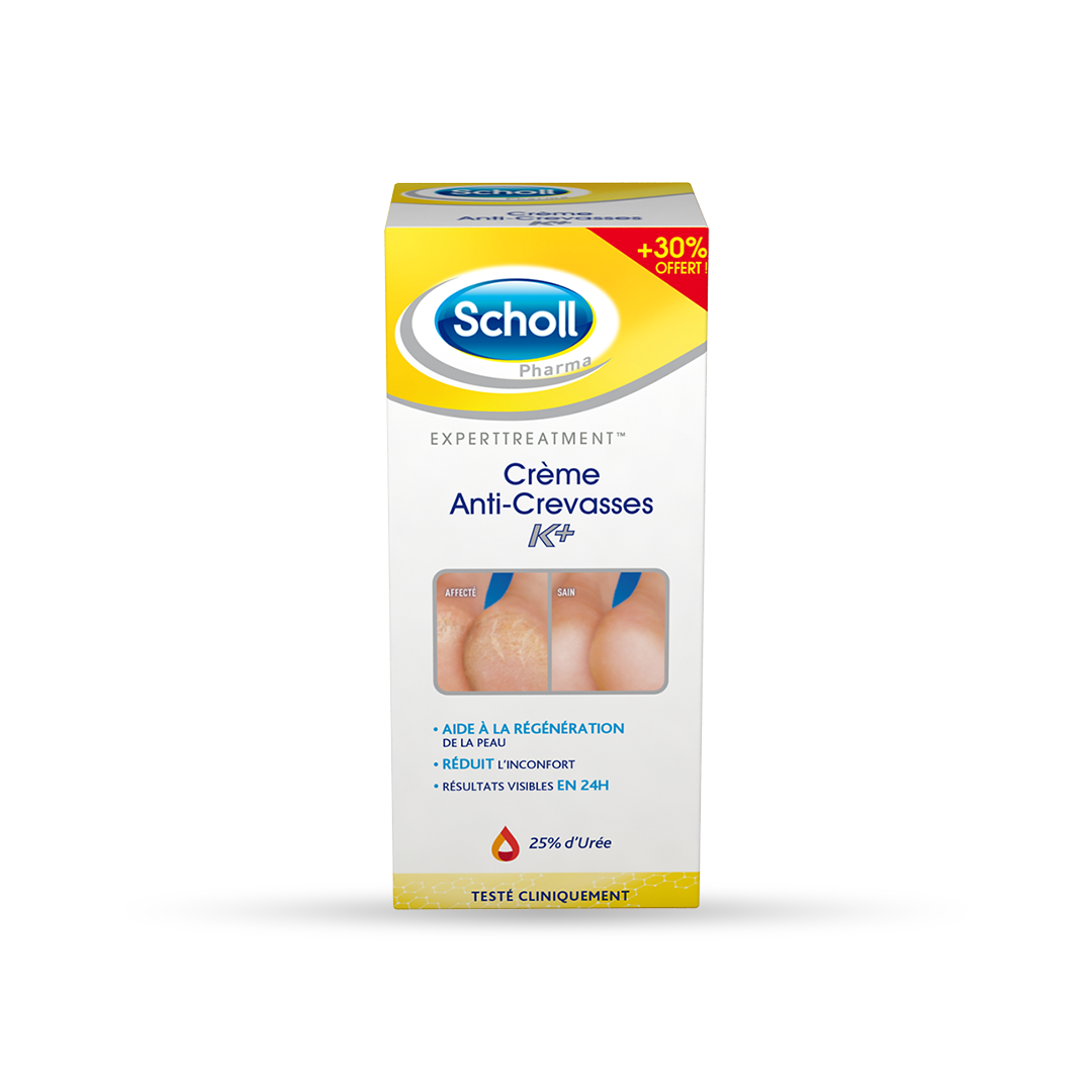 Scholl herstellende crème voor gebarsten hielen K+ 120 ml