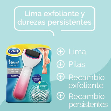 Scholl Lima Electrónica para Pies con recambio exfoliante
