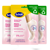Lot de 3 Masques Pieds Secs - Soin des Pieds Très Hydratant - Huile de Noix de Coco
