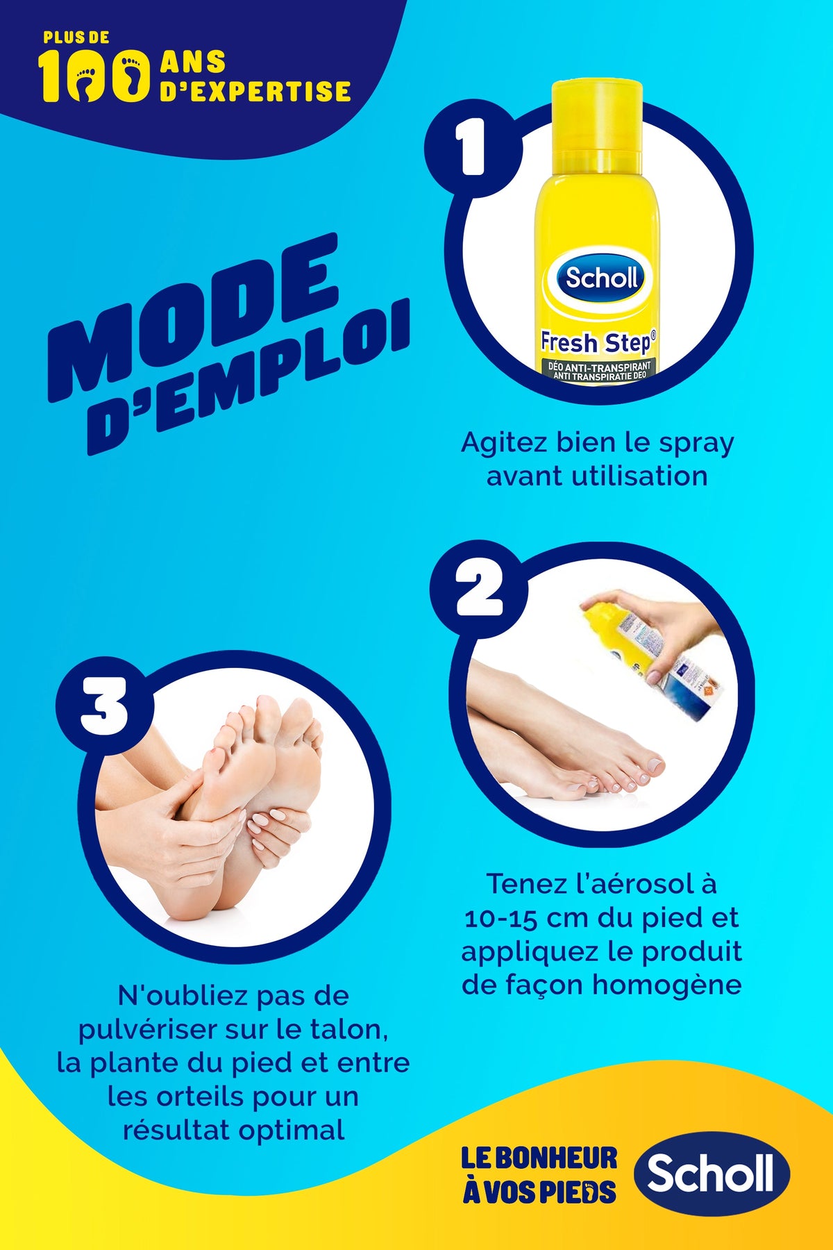Antiperspirant fotspray - Scholl Fresh Step