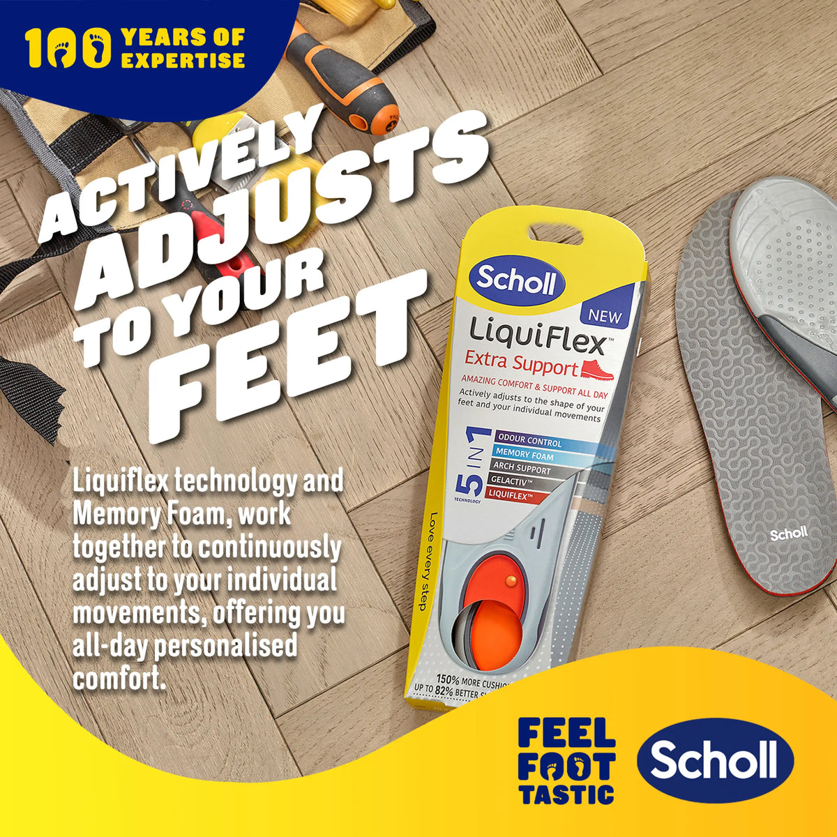 Scholl LiquiFlex™ Extra Support Insole (Small)