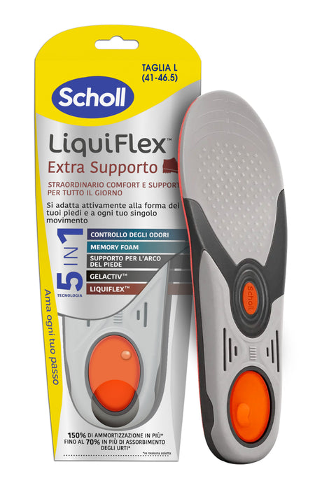 Scholl LiquiFlex™ Extra Supporto per scarpe da lavoro, stivali e scarpe antinfortunistiche, taglia S