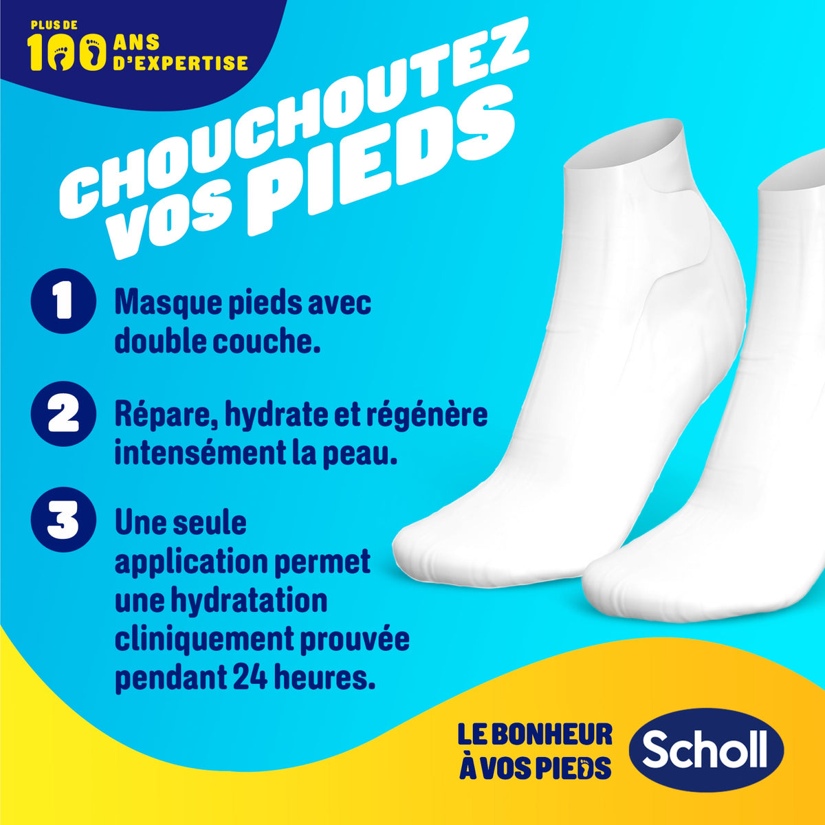 Masques pour pieds Nourrissants - Lot de 4 paires