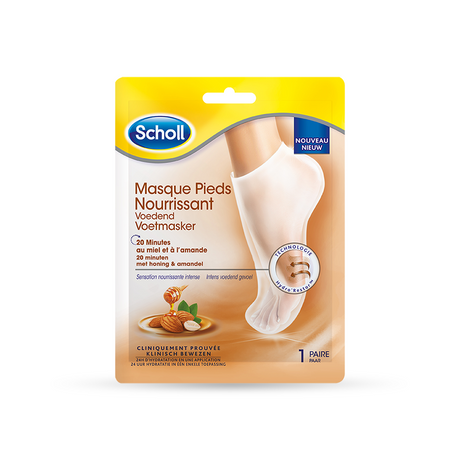 Set van 4 voetmaskers van Scholl met honing en amandel