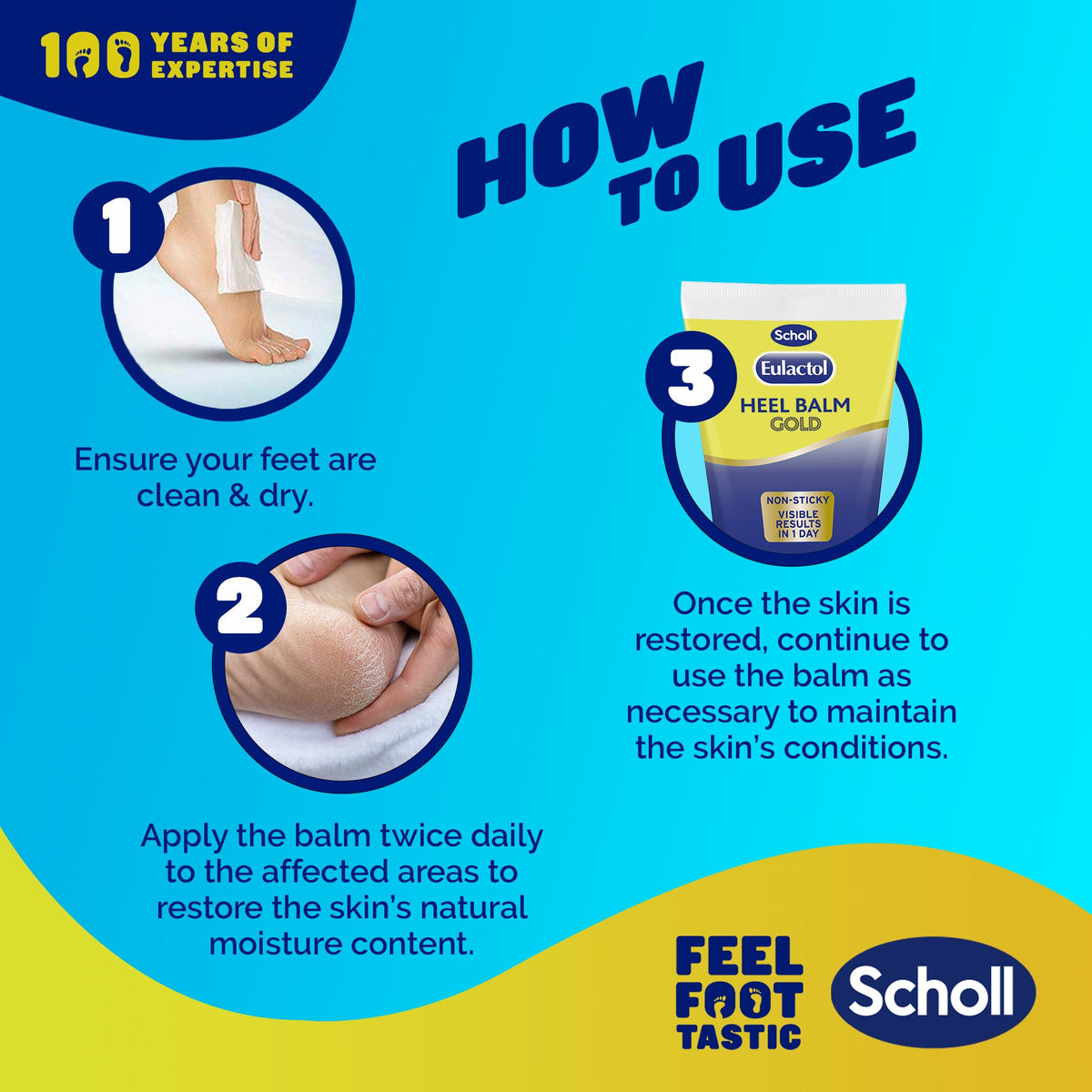 Scholl Eulactol hielbalsem Gold voordeelverpakking (2 x 120ml)