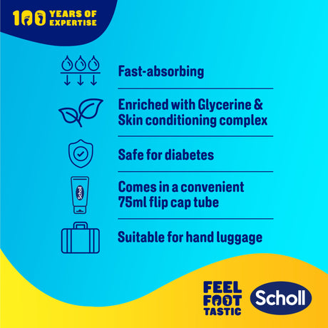 Scholl Hydration Boost for Dry Skin Foot Cream, 75ml