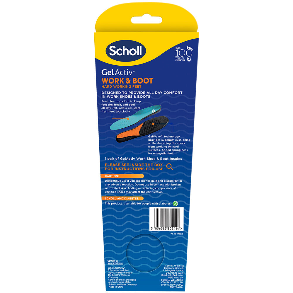 Scholl GelActiv® Work & Boots Insoles (Small)